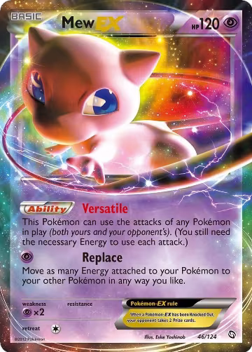 Mew EX (46/124), Dragons Exalted — Pokémon card price