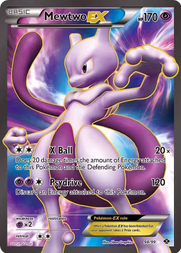 Mewtwo EX (98 Full Art) (98/99) — card price