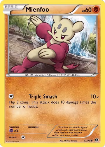 Mienfoo (67/99), Next Destinies — Pokémon card price