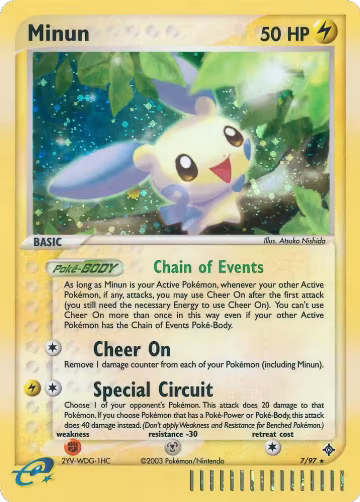 Minun (7/97), EX Dragon — Pokémon card price