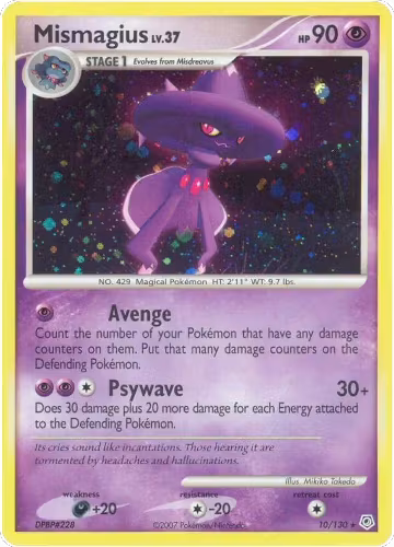 Mismagius (10/130), Diamond and Pearl — Pokémon card price