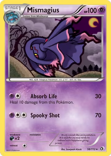 Mismagius (58/113), Legendary Treasures — Pokémon card price