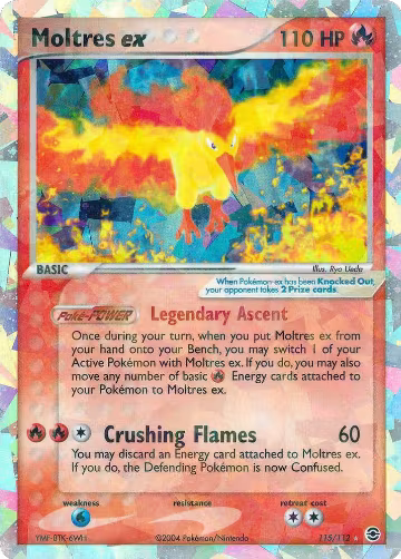 Moltres ex (115/112), EX FireRed & LeafGreen — Pokémon card price