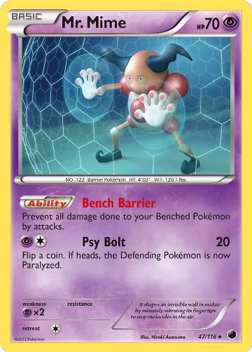 Mr. Mime (47/116), Plasma Freeze — Pokémon card price