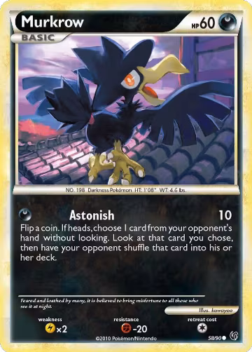 Murkrow (58) (58/90), Undaunted — Pokémon card price
