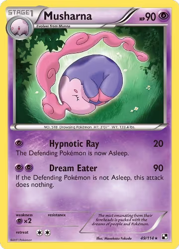 Musharna (49/114), Black and White — Pokémon card price