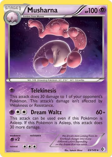 Musharna (69/149), Boundaries Crossed — Pokémon card price
