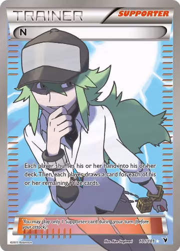 N (Supporter) (Full Art) (101/101), Noble Victories — Pokémon card price