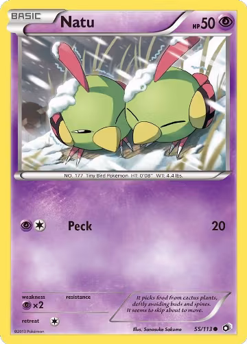 Natu (55/113), Legendary Treasures — Pokémon card price