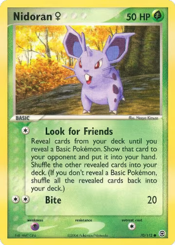 Nidoran F (70/112), EX FireRed & LeafGreen — Pokémon card price