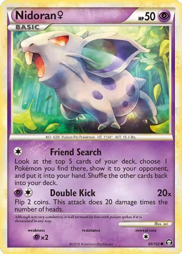 Nidoran F (69/102), Triumphant — Pokémon card price