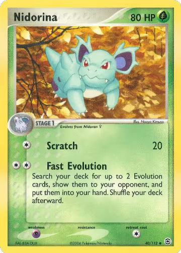 Nidorina (40/112), EX FireRed & LeafGreen — Pokémon card price