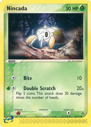 Nincada - 67/97 (67/97), EX Dragon — Pokémon card price