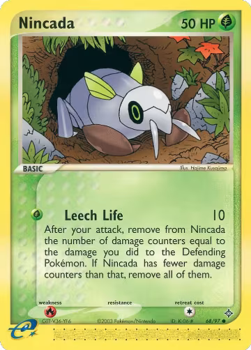 Nincada - 68/97 (68/97), EX Dragon — Pokémon card price