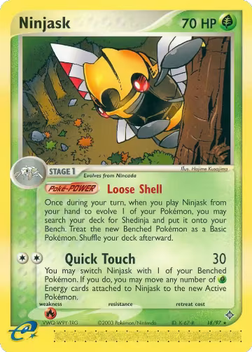 Ninjask - 18/97 (18/97), EX Dragon — Pokémon card price