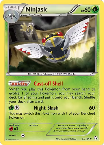 Ninjask (11/124), Dragons Exalted — Pokémon card price