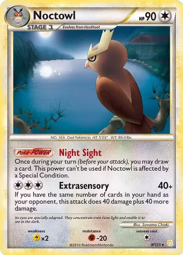Noctowl (8/123), HeartGold SoulSilver — Pokémon card price