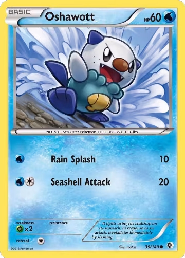 Oshawott (39/149), Boundaries Crossed — Pokémon card price