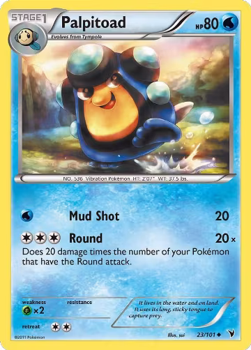 Palpitoad (23/101), Noble Victories — Pokémon card price
