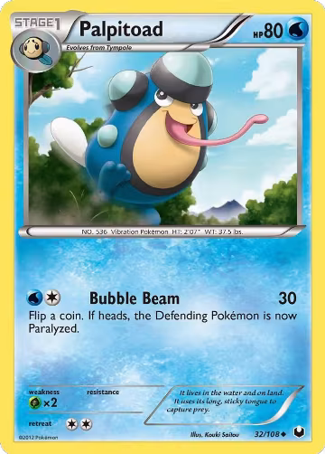 Palpitoad (32/108), Dark Explorers — Pokémon card price
