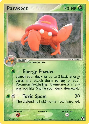 Parasect (43/112), EX FireRed & LeafGreen — Pokémon card price
