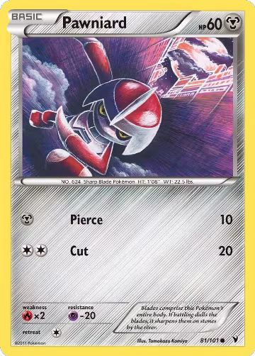 Pawniard (81) (81/101), Noble Victories — Pokémon card price