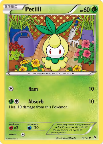 Petilil (4/101), Noble Victories — Pokémon card price