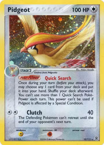 Pidgeot (10/112), EX FireRed & LeafGreen — Pokémon card price