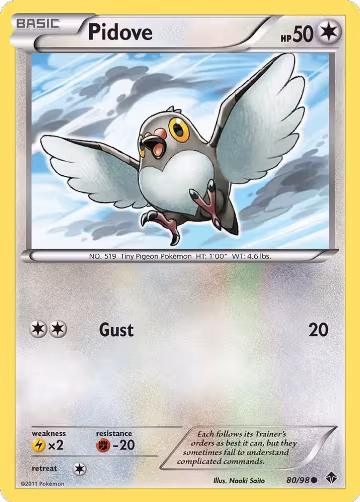 Pidove (80/98), Emerging Powers — Pokémon card price