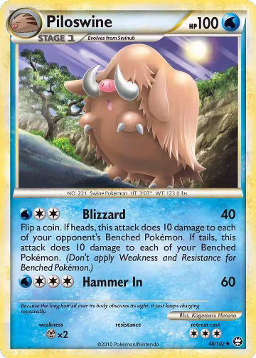 Piloswine (48/102), Triumphant — Pokémon card price