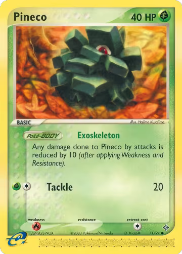 Pineco (71/97), EX Dragon — Pokémon card price