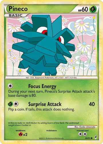Pineco (68/95), Call of Legends — Pokémon card price