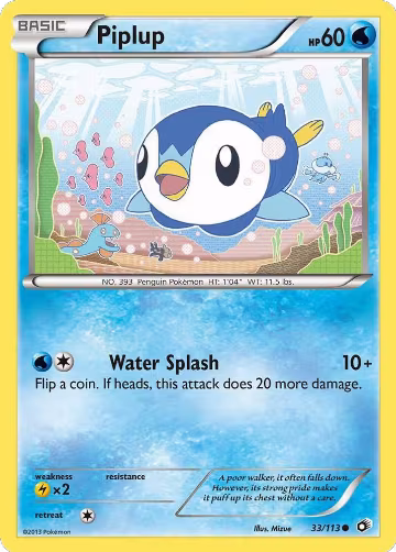 Piplup (33/113), Legendary Treasures — Pokémon card price
