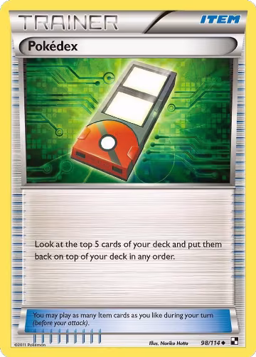 Pokedex (98/114), Black and White — Pokémon card price