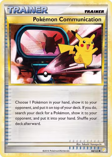 Pokemon Communication (98/123), HeartGold SoulSilver — Pokémon card price