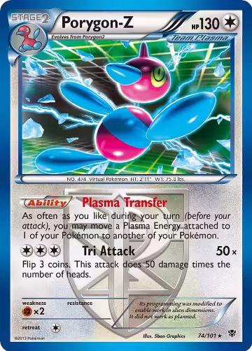 Porygon-Z (Team Plasma) (74/101), Plasma Blast — Pokémon card price