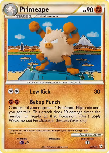 Primeape (22/95), Unleashed — Pokémon card price