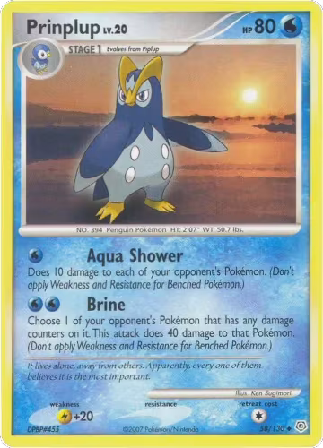 Prinplup (58/130), Diamond and Pearl — Pokémon card price