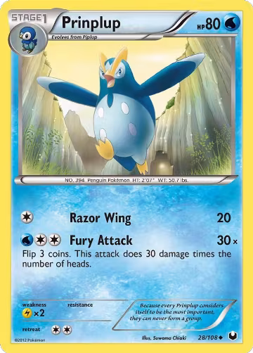 Prinplup (28/108), Dark Explorers — Pokémon card price