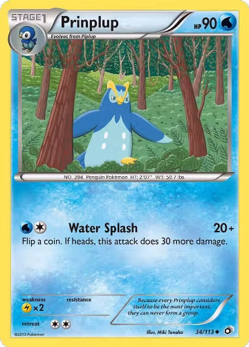 Prinplup (34/113), Legendary Treasures — Pokémon card price