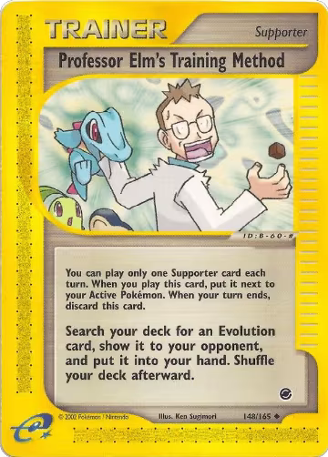 Professor Elm's Training Method (148/165), Expedition — Pokémon card price