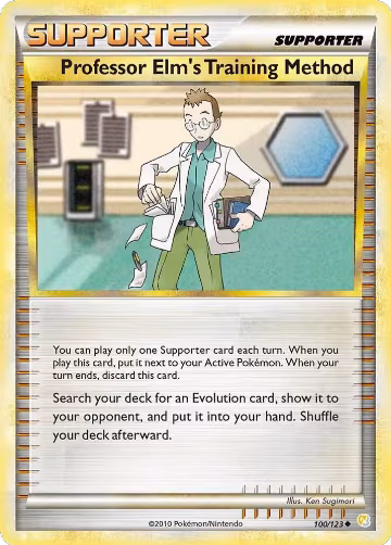 Professor Elm's Training Method (100/123), HeartGold SoulSilver — Pokémon card price