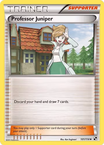 Professor Juniper (101/114), Black and White — Pokémon card price
