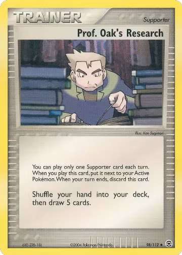 Prof. Oak's Research (98/112), EX FireRed & LeafGreen — Pokémon card price