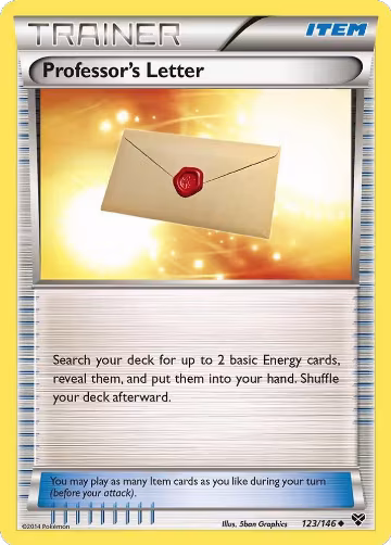 Professor's Letter (123/146), XY Base Set — Pokémon card price