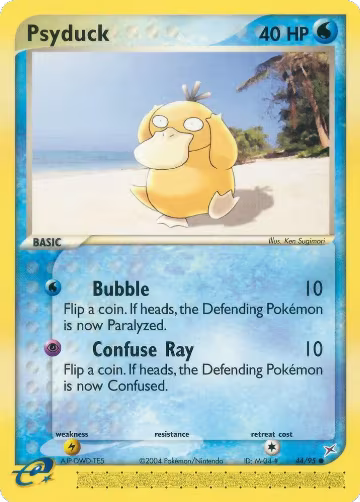 Psyduck (44/95), EX Team Magma vs Team Aqua — Pokémon card price
