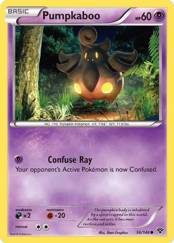 Pumpkaboo (56/146), XY Base Set — Pokémon card price