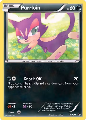 Purrloin (64/98), Emerging Powers — Pokémon card price