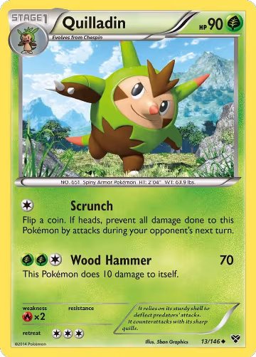 Quilladin (13/146), XY Base Set — Pokémon card price