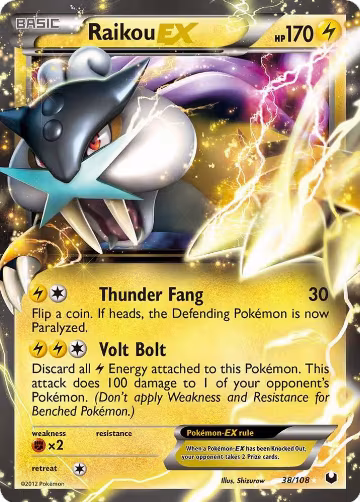 Raikou EX (38/108), Dark Explorers — Pokémon card price